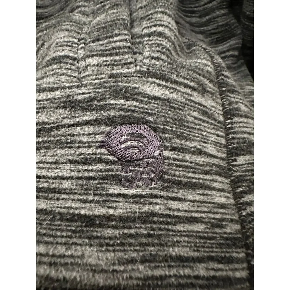 Mountain Hardwear Womens Fleece Hoodie Jacket Snap Buttons Heather Gray Large - Picture 2 of 11